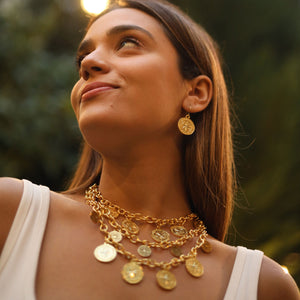 Multilayered Necklace _  Lebanese Coins