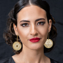Load image into Gallery viewer, The Lebanese Coin earrings - Cedar Coin &amp; Circular 2.5 Piastres